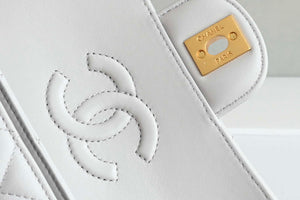 Chanel 25SS AS5354 Mini Flap Bag with Top Handle Lambskin Gray - Default Title - View 7