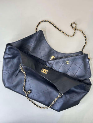 Chanel AS5466 25SS Large Shopping Bag Calfskin & Gold-Tone Metal Black - Default Title - View 9