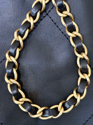 Chanel AS5466 25SS Large Shopping Bag Calfskin & Gold-Tone Metal Black - Default Title - View 14