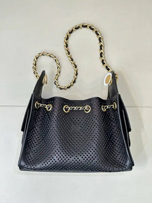 Chanel AS5631 25 Mini Handbag Perforated Calfskin & Gold-Tone Metal Black - Default Title - View 7