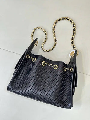 Chanel AS5631 25 Mini Handbag Perforated Calfskin & Gold-Tone Metal Black - Default Title - View 8