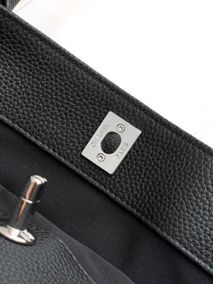 Chanel AS6055 Cerf Leather Exterior Small Tote Bags Bag Black Silver - Default Title - View 7