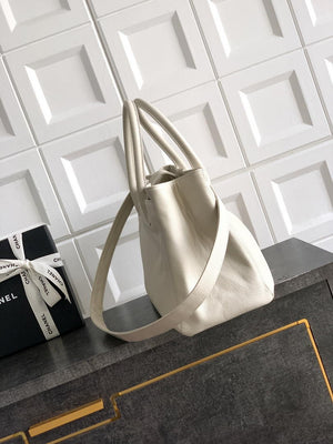 Chanel AS6056 Cerf Leather Exterior Medium Tote Bags White - Default Title - View 2