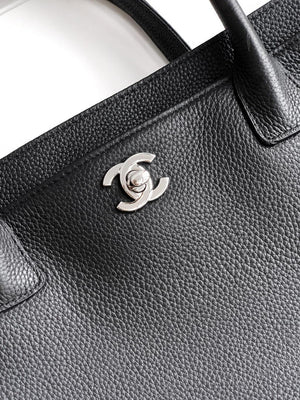 Chanel AS6056 Cerf Leather Exterior Medium Tote Bags Black Silver - Default Title - View 8