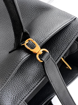 Chanel AS6056 Cerf Leather Exterior Medium Tote Bags Black Gold - Default Title - View 6