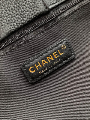 Chanel AS6056 Cerf Leather Exterior Medium Tote Bags Black Gold - Default Title - View 9