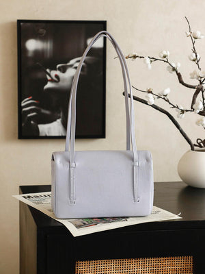 Chanel AS6130 Small Flap Bag Grained Shiny Calfskin & Gold-Tone Metal Light Purple - Default Title - View 3