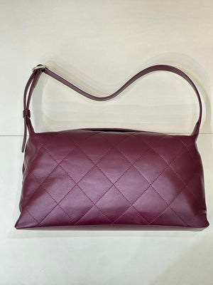 Chanel AS6139 Large Hobo Handbag Shiny Lambskin & Gold-Tone Metal Red - Default Title - View 6