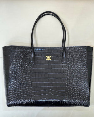 Chanel AS6239 Cerf Leather Exterior Large Tote Bags Crocodile pattern - Default Title - View 1