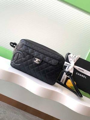 Chanel AS6326 Vintage Camera Case Bag Lambskin Black With black CC - Default Title - View 1