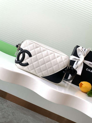 Chanel AS6326 Vintage Camera Case Bag Lambskin White and Black - Default Title - View 1