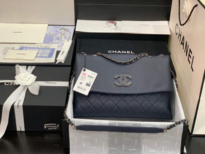 Chanel AS8095 Chanel Flap bag Calfskin Navy blue - Default Title - View 1