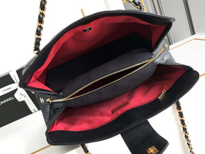Chanel AS8890 24A MAX Shopping Bag Black Calfskin - Large Size: 29 X 40 X 17 cm - View 8