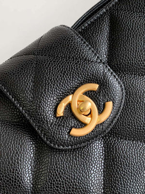 Chanel AS8890 24A MAX Shopping Bag Black Calfskin - Large Size: 29 X 40 X 17 cm - View 14
