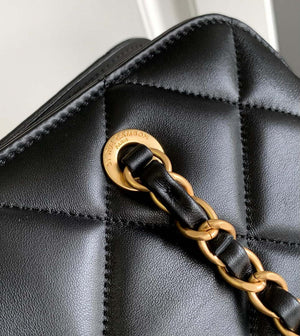 Chanel AS8890 Lambskin 24A MAX Shopping Bag Black - Large Size: 29 X 40 X 17 cm - View 6