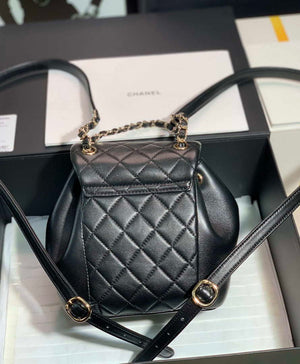 Chanel Backpack Duma Black Lambskin CC AS2908 Gold - Default Title - View 2