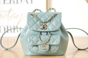 Chanel Backpack Duma Blue Lambskin CC AS2908 Gold - Default Title - View 2