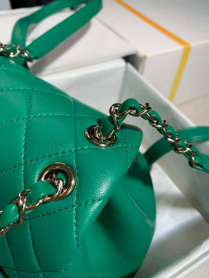 Chanel Backpack Duma Green Lambskin CC AS2908 Gold - Default Title - View 7