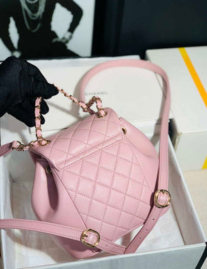 Chanel Backpack Duma Pink Lambskin CC AS2908 Gold - Default Title - View 2