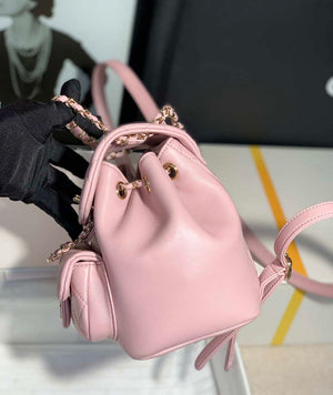 Chanel Backpack Duma Pink Lambskin CC AS2908 Gold - Default Title - View 3
