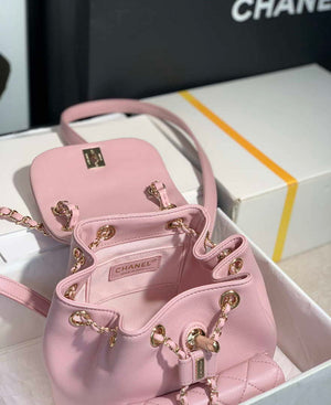 Chanel Backpack Duma Pink Lambskin CC AS2908 Gold - Default Title - View 9