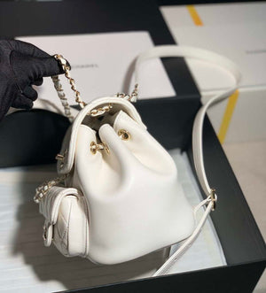 Chanel Backpack Duma White Lambskin CC AS2908 Gold - Default Title - View 5