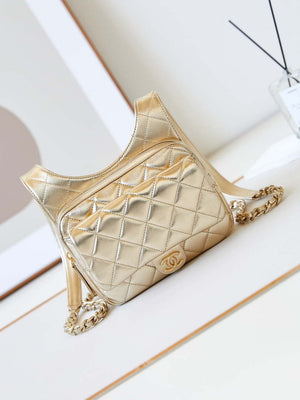Chanel Backpack Metallic Lambskin & Gold-Tone Metal AS4621 Gold - Default Title - View 1