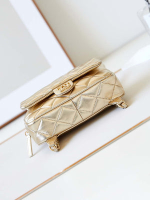 Chanel Backpack Metallic Lambskin & Gold-Tone Metal AS4621 Gold - Default Title - View 6