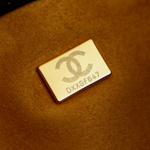 Chanel Boston Shopping Bag With Handel Suede Calfskin & Gold-Tone Metal A66983 Dark Beige - Default Title - View 9