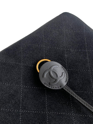 Chanel Large Bowling Bag With Handel Suede Calfskin & Gold-Tone Metal AS6211 Black - Default Title - View 6