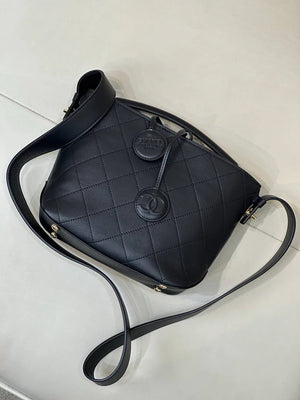 Chanel Bucket Bag Lambskin & Gold-Tone Metal AP6268 Black - Default Title - View 4
