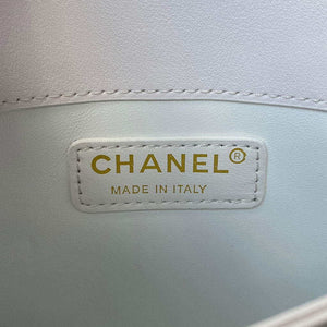 Chanel CC AS2681 Flap Bag With top Handle Calfskin White - Default Title - View 7