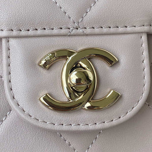 Chanel CC AS2681 Flap Bag With top Handle Calfskin Light Pink - Default Title - View 3