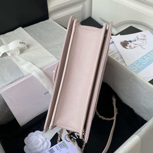 Chanel CC AS2681 Flap Bag With top Handle Calfskin Light Pink - Default Title - View 6