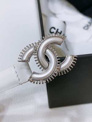 Chanel CC resin white with chain teeth gold and silver logo buckle 1.5cm AA0918 - '--Please Select-- - View 5