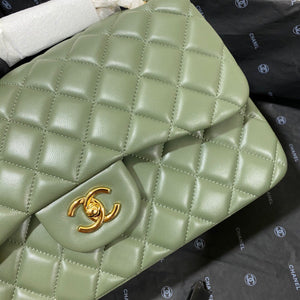 Chanel CF A01113 Classic Flap Bag in Lambskin Green - Default Title - View 4
