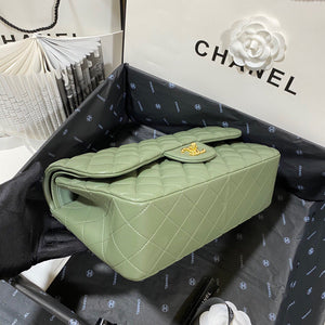 Chanel CF A01113 Classic Flap Bag in Lambskin Green - Default Title - View 7
