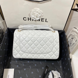 Chanel CF A01113 Classic Flap Bag in Lambskin White - Default Title - View 2