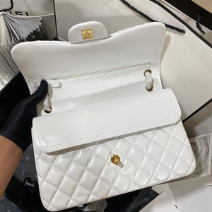 Chanel CF A01113 Classic Flap Bag in Lambskin White - Default Title - View 8