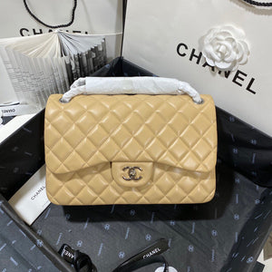 Chanel CF A01113 Classic Flap Bag in Lambskin Apricot - Default Title - View 3