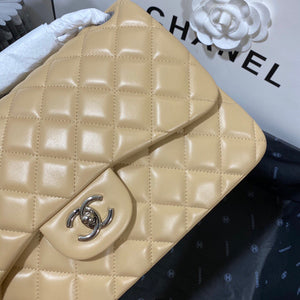 Chanel CF A01113 Classic Flap Bag in Lambskin Apricot - Default Title - View 4