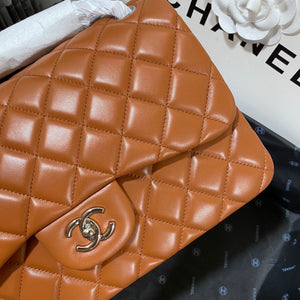 Chanel CF A01113 Classic Flap Bag in Lambskin Tan - Default Title - View 4