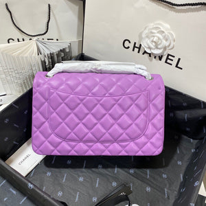 Chanel CF A01113 Classic Flap Bag in Lambskin Purple - Default Title - View 5