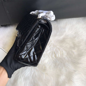 Chanel CF A01113 Jumbo Classic Flap Bag in Black Patent leather Gold - Default Title - View 6