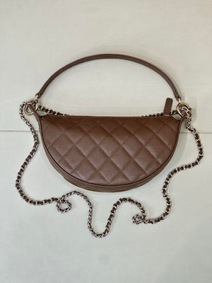 Chanel Clutch with chain Lambskin & Gold-Tone Metal AP5094 Dark Brown - Default Title - View 6