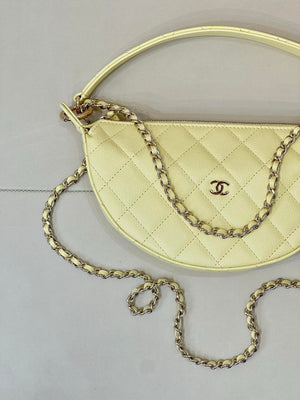 Chanel Clutch with chain Lambskin & Gold-Tone Metal AP5094 Yellow - Default Title - View 5
