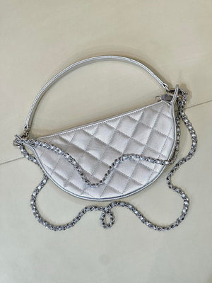 Chanel Clutch with chain Lambskin & Gold-Tone Metal AP5094 Silver - Default Title - View 10