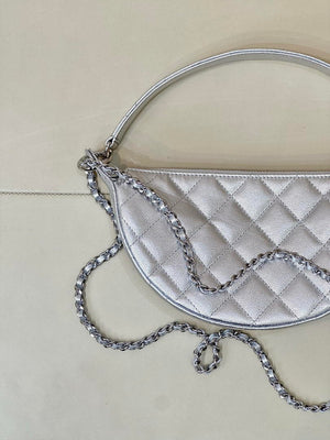 Chanel Clutch with chain Lambskin & Gold-Tone Metal AP5094 Silver - Default Title - View 11