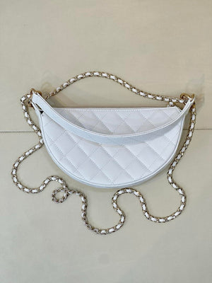 Chanel Clutch with chain Lambskin & Gold-Tone Metal AP5094 White - Default Title - View 12