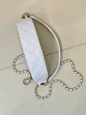 Chanel Clutch with chain Lambskin & Gold-Tone Metal AP5094 White - Default Title - View 15